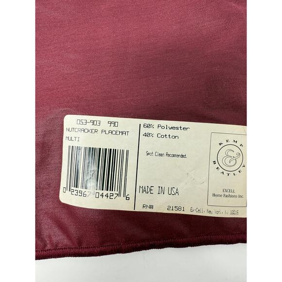 Nutcracker Christmas Placemat Vintage Style 16.5 x 13 Made in USA Holiday Decor - Picture 5 of 9